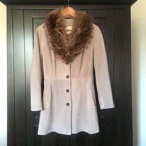 Vintage 1970s Fur Trimmed Coat